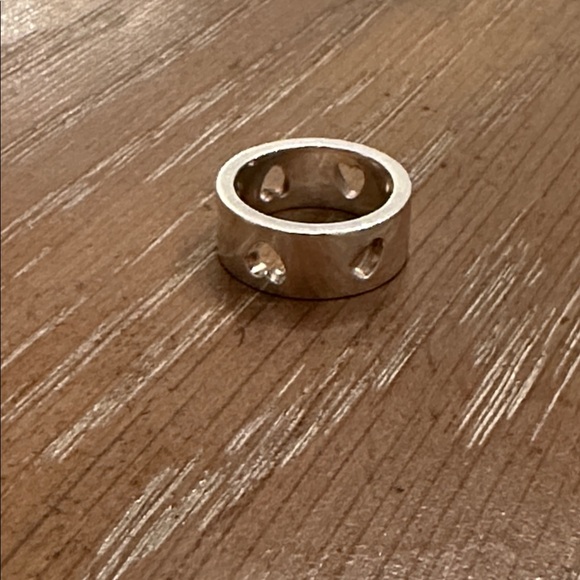 Tiffany & Co. Vintage 925 Silver Heart Stencil Cut-Out Band Ring - Approx. 6 🤍 - Picture 7 of 14